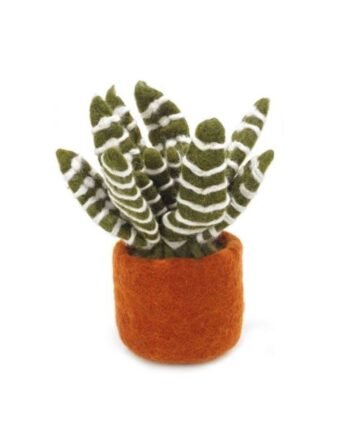 Zebra Cactus felt soft toy - send a cuddly