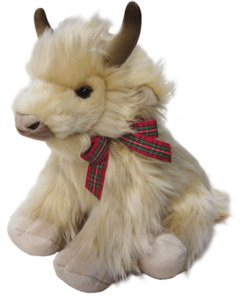 Cream Highland Cow soft toy- send a cuddly