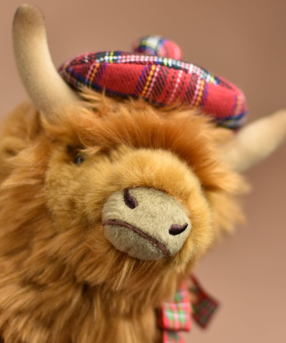 Highland Cow with Scots Bonnet soft toy - Send a Cuddly