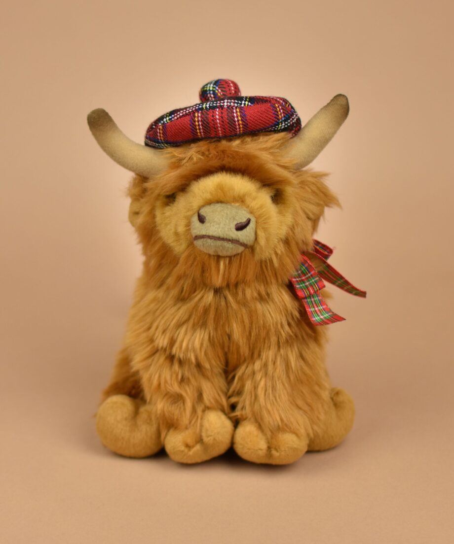 Highland Cow with Scots Bonnet soft toy - Send a Cuddly