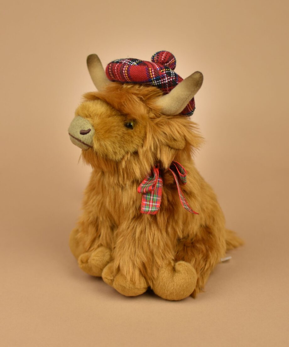 Highland Cow with Scots Bonnet soft toy - Send a Cuddly