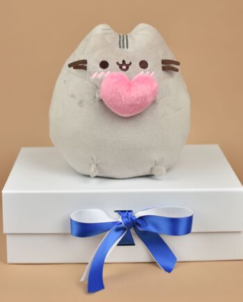 Pusheen Cat with heart soft toy - Send a Cuddly