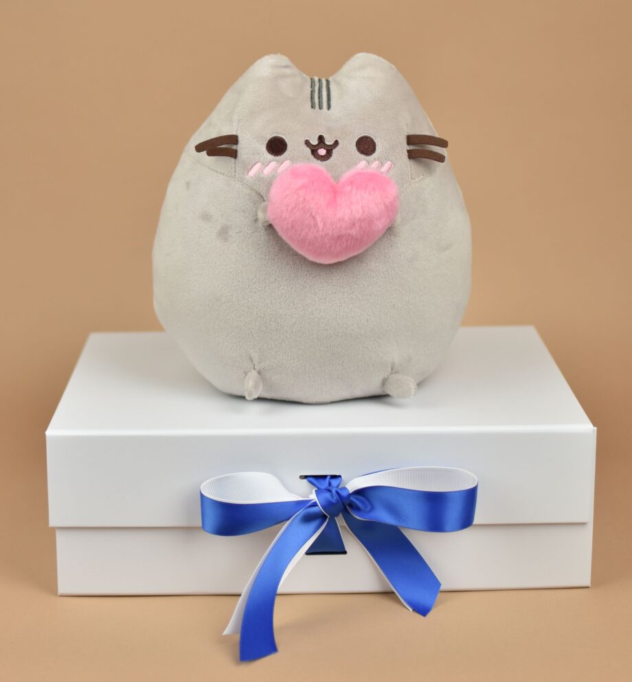 Pusheen Cat with heart soft toy - Send a Cuddly