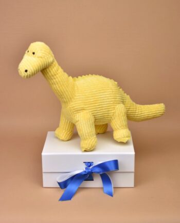 Yellow Corduroy Diplodocus Dinosaur Soft toy - send a cuddly