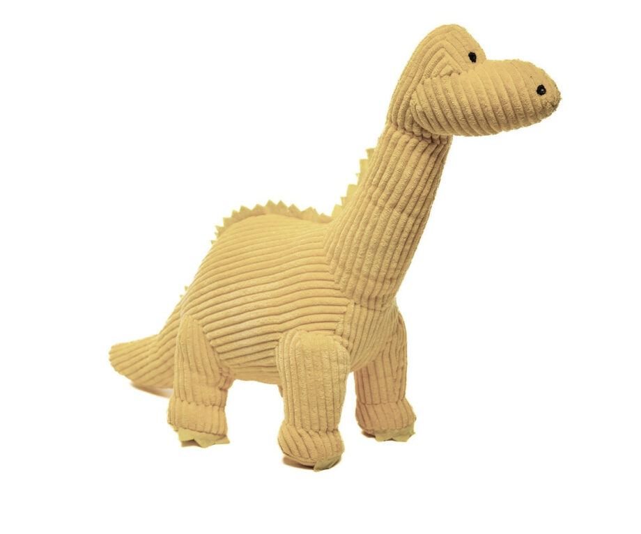 Yellow Corduroy Diplodocus Dinosaur Soft Toy