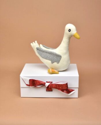 Knitted Seagull soft toy - send a cuddly